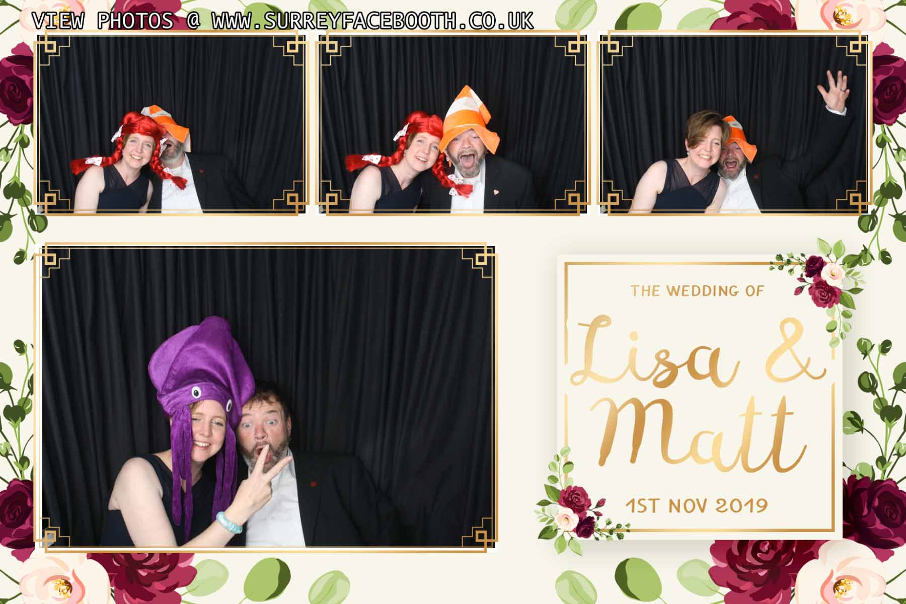 Matt & Lisa's Wedding | View more photos from the event at galleries.surreyfacebooth.co.uk/u/Surrey-FaceBooth/Matt-Lisas-Wedding